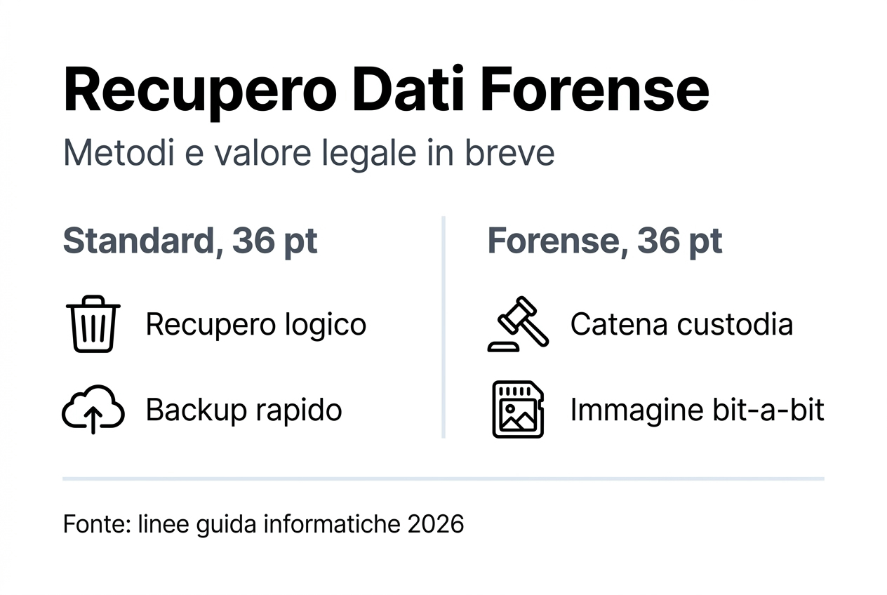Infografica su recupero dati e indagini digitali