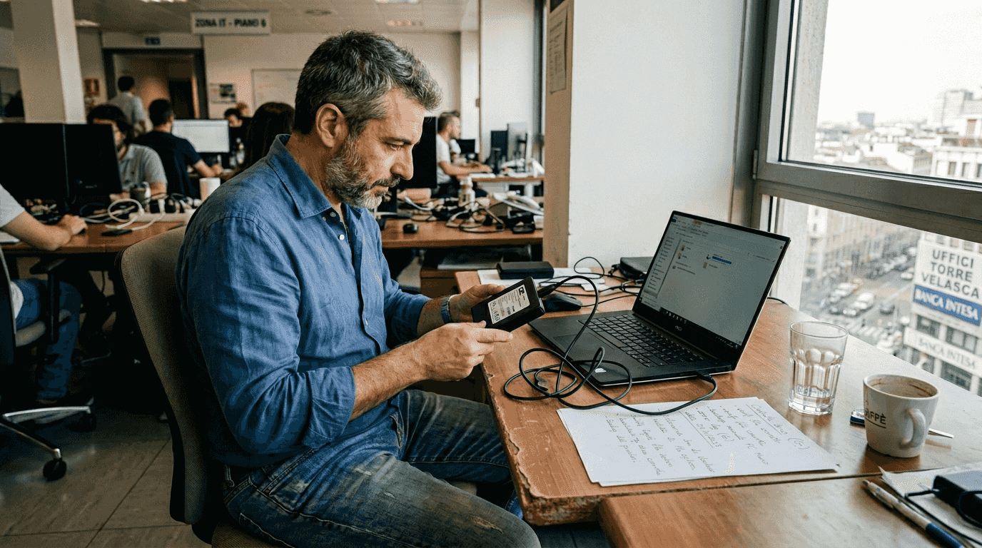 Un tecnico specializzato si occupa del recupero dati direttamente presso l’ufficio del cliente.