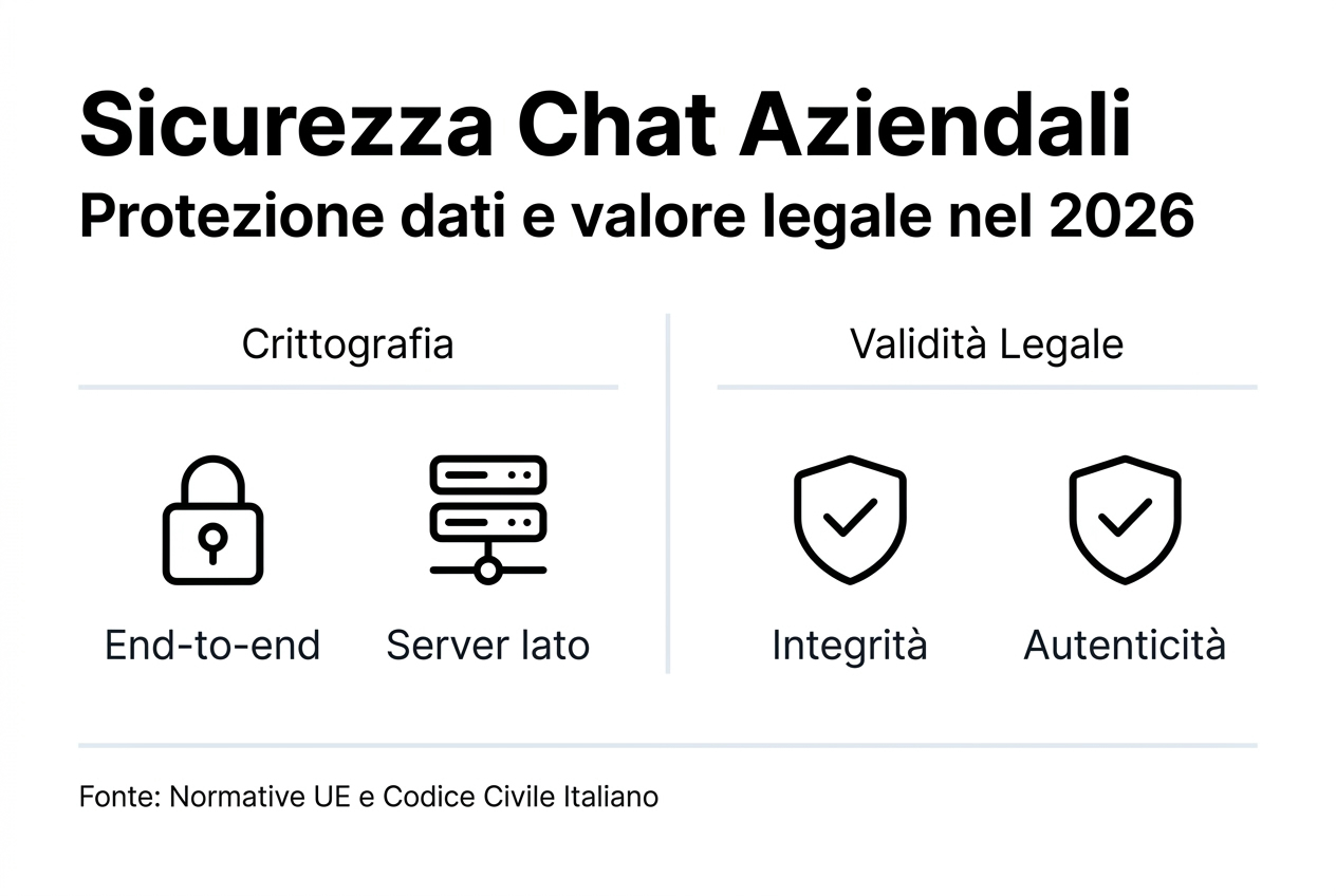 Panoramica visiva sulla sicurezza nelle chat aziendali